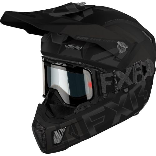 FXR Clutch Cold Stop QRS Helmet with Electric Goggle