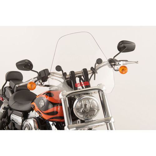 Slipstreamer Spitfire Windshield w/ 1&quot; Hardware (Clear) - S-06-C-1